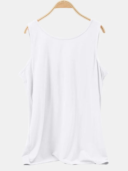 Scoop Neck Wide Strap Tank-Nordavory