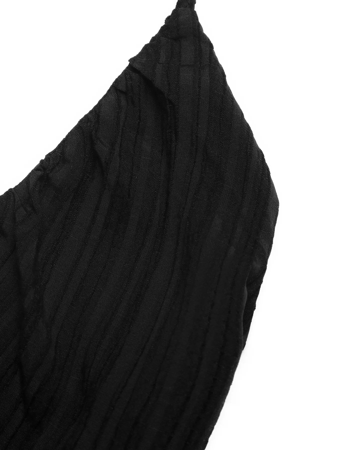Halter Neck Pleated Maxi Dress-Nordavory