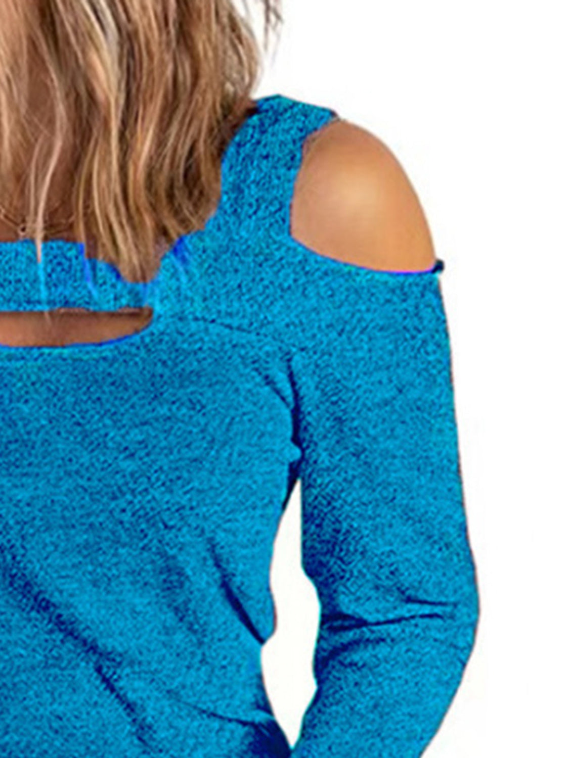 Full Size Cutout Cold Shoulder Blouse-Nordavory