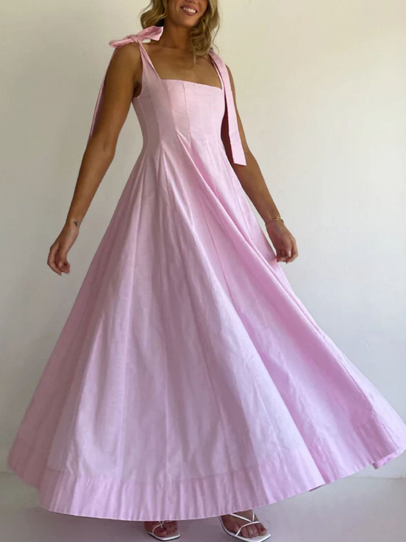 Gradient Tie Shoulder Maxi Dress-Nordavory