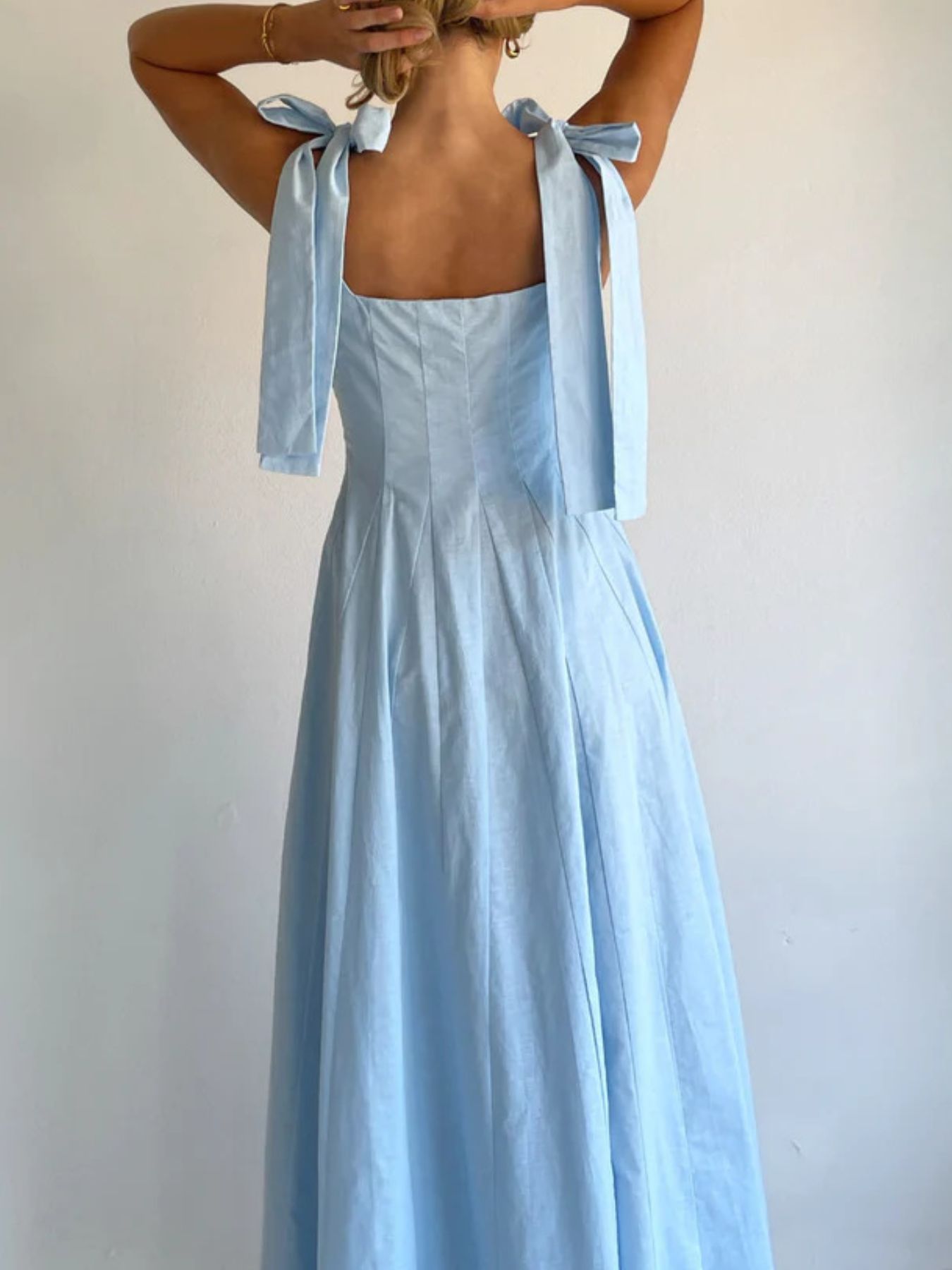 Gradient Tie Shoulder Maxi Dress-Nordavory