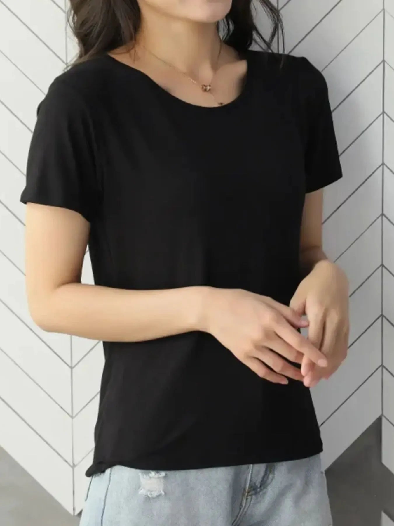 Round Neck Short Sleeve T-Shirt-Nordavory