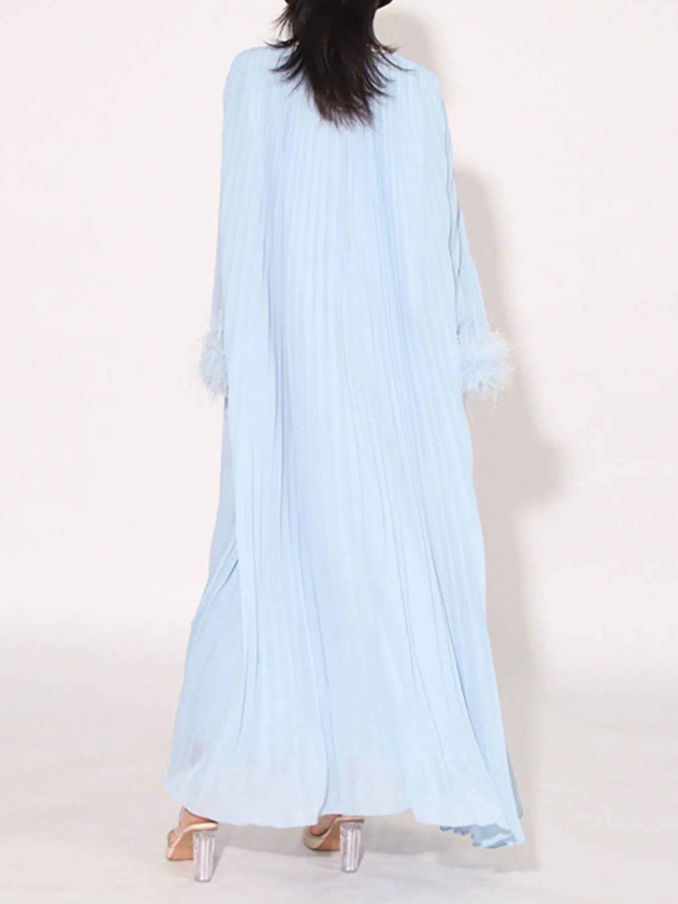 Rhinestone Long Sleeve Maxi Dress-Nordavory