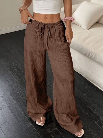 Tied Wide Leg Pants-Nordavory