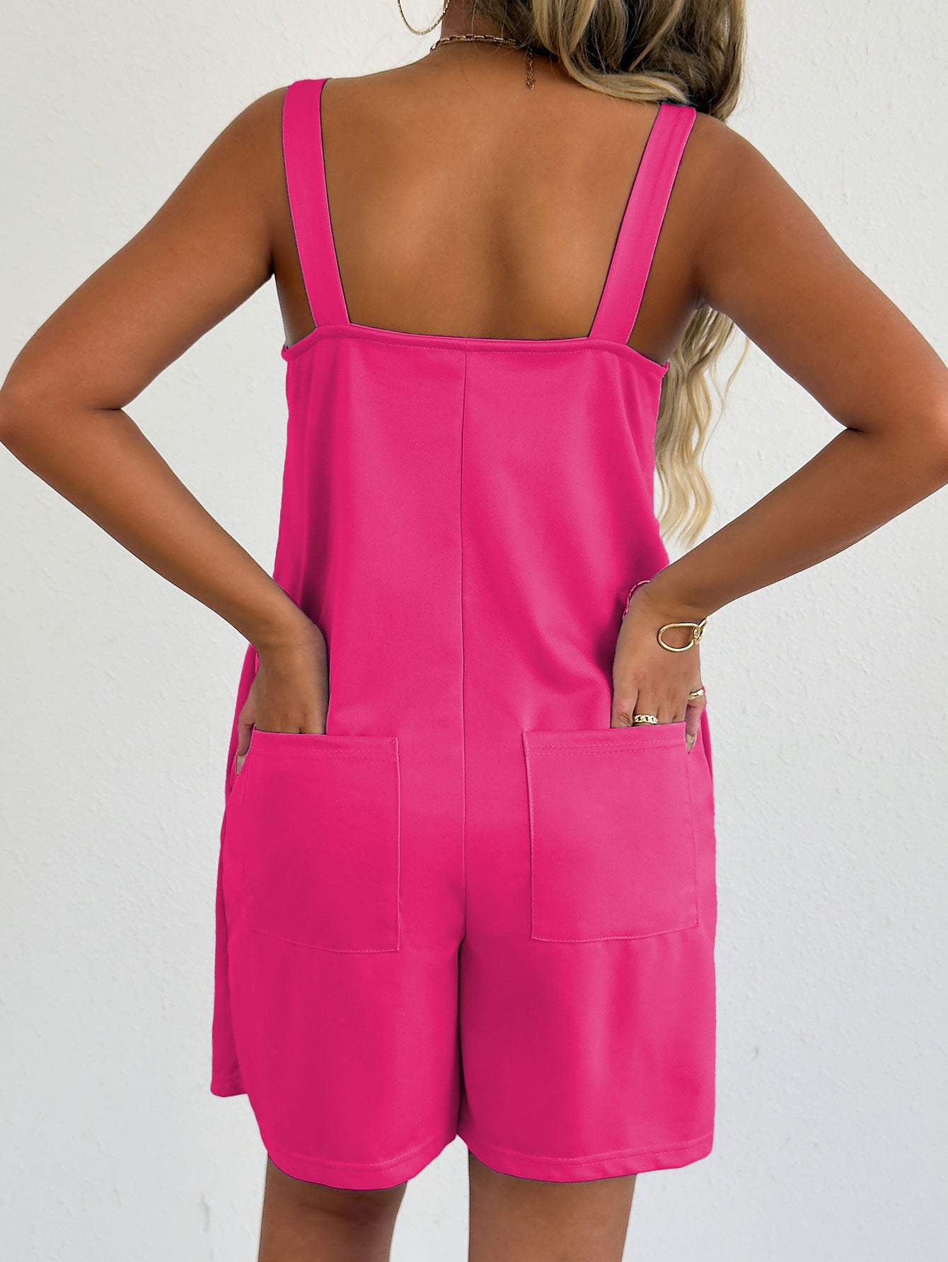 Sleeveless Casual Romper with Side Pockets-Nordavory