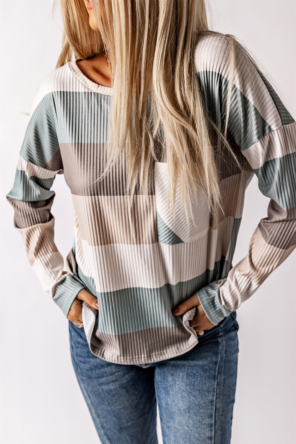 Wide Stripe Top with Pocket-Nordavory