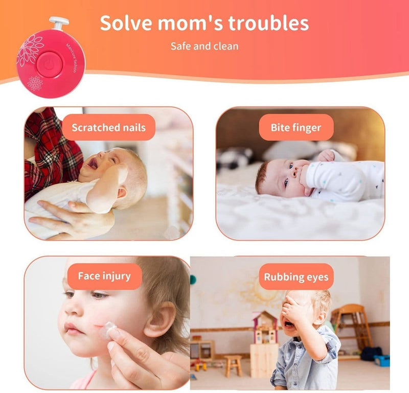 Electric Baby Nail Trimmer Nail Polisher Infant Manicure Scissors Kids & Babies nordavory