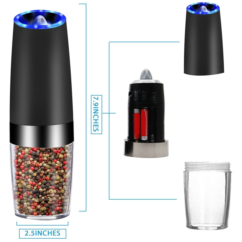 Electric Gravity Sensor Automatic Pepper Grinder Kitchen Tools - Nordavory