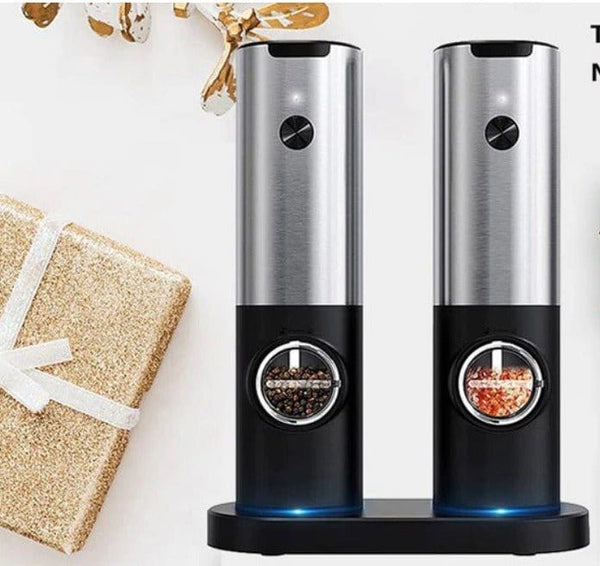 Electric Salt Grinder 2 Bottles Set Kitchen nordavory
