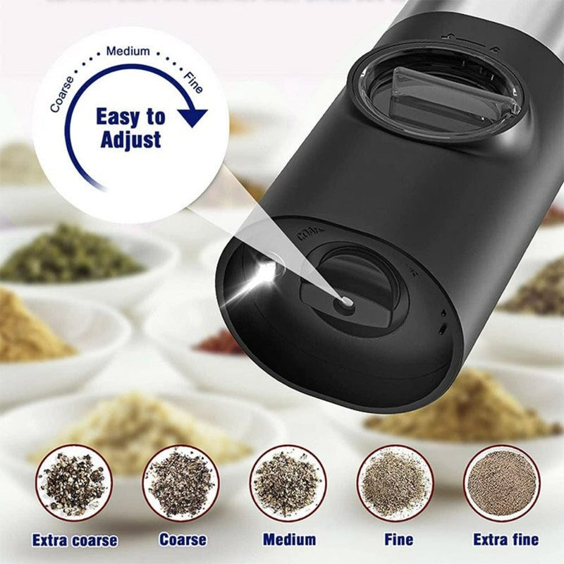 Electric Salt Grinder 2 Bottles Set - Nordavory