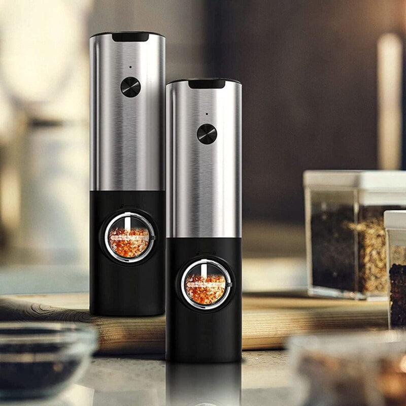 Electric Salt Grinder 2 Bottles Set - Nordavory