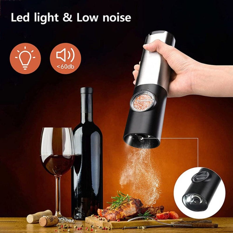 Electric Salt Grinder 2 Bottles Set - Nordavory
