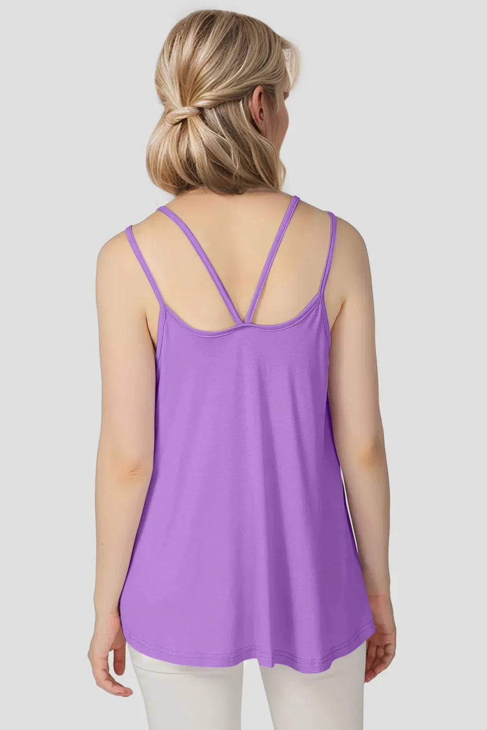 Basic Bae Bamboo Scoop Neck Double Spaghetti Straps Cami-Nordavory