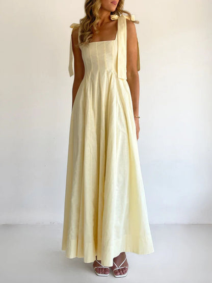 Gradient Tie Shoulder Maxi Dress-Nordavory