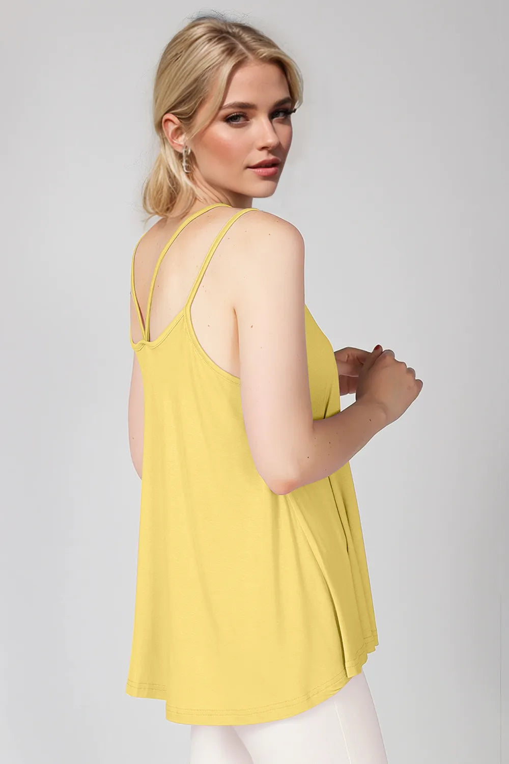 Basic Bae Bamboo Scoop Neck Double Spaghetti Straps Cami-Nordavory