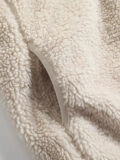 Zip Up Long Sleeve Plush Jacket-Nordavory