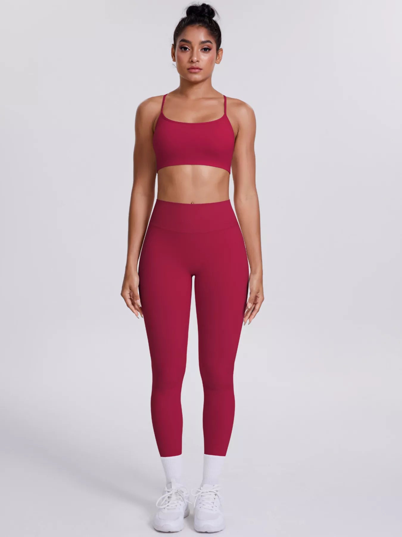 Criss-Cross Back Cami and Leggings Active Set – image 22