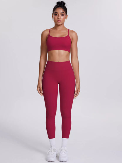 Criss-Cross Back Cami and Leggings Active Set – image 22