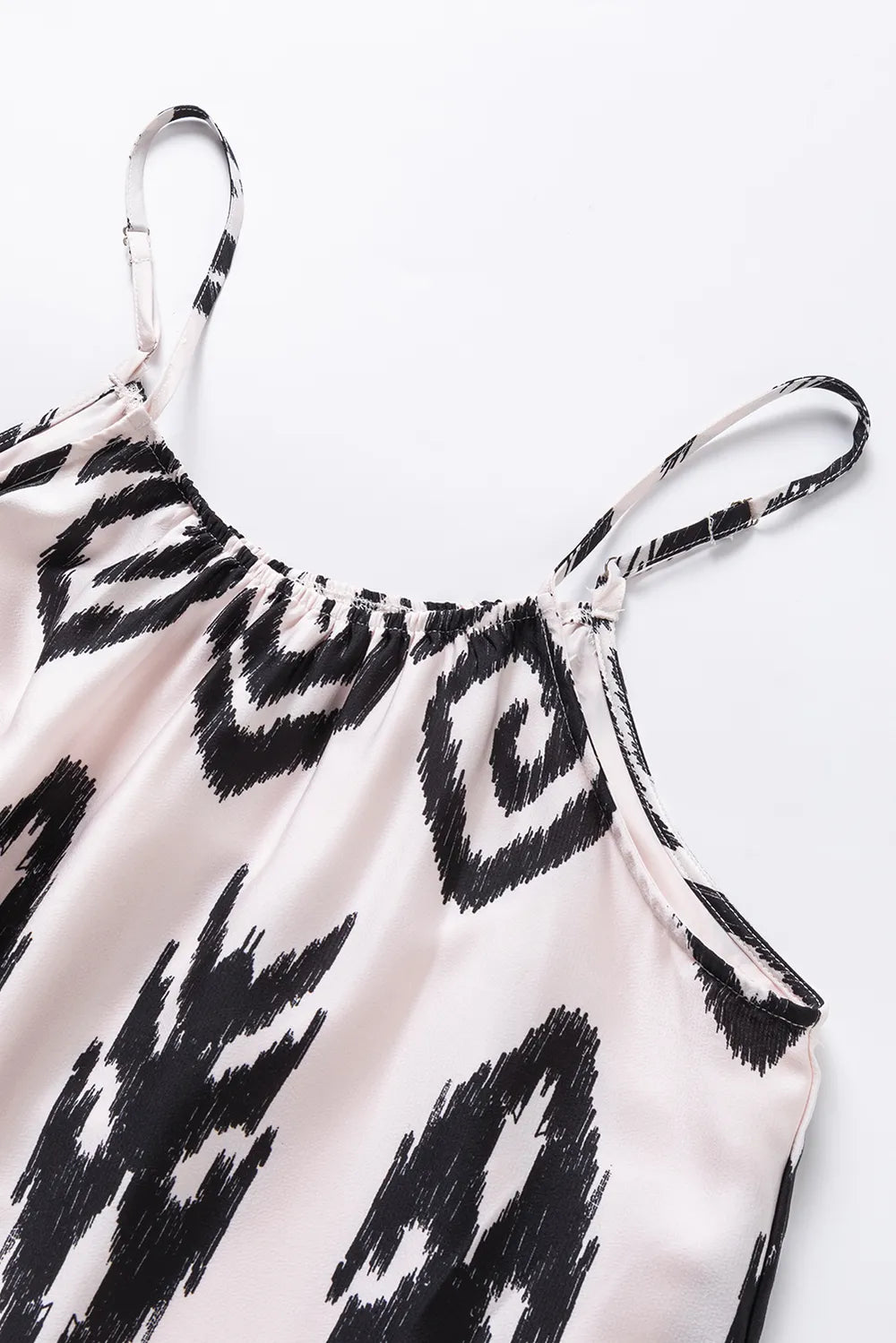 Full Size Printed Spaghetti Strap Cami Dress-Nordavory