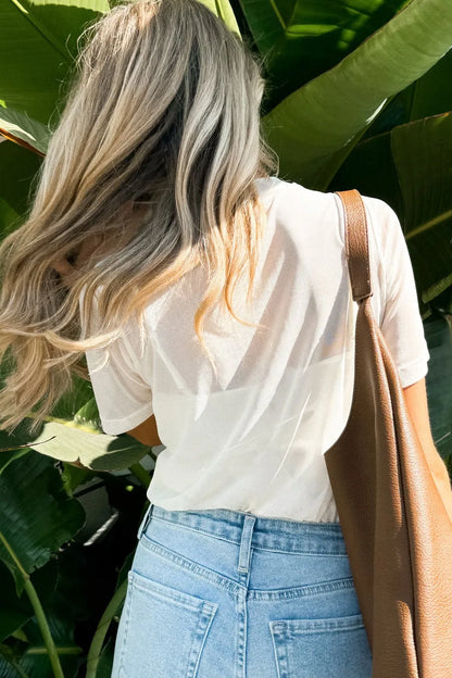 V-Neck Cami and Round Neck Short Sleeve Cover Up Set-Nordavory
