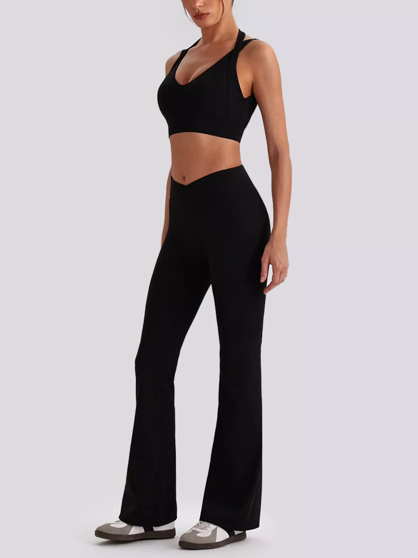 Seamless Criss-Cross V-Neck Tank and Leggings Active Set – image 14