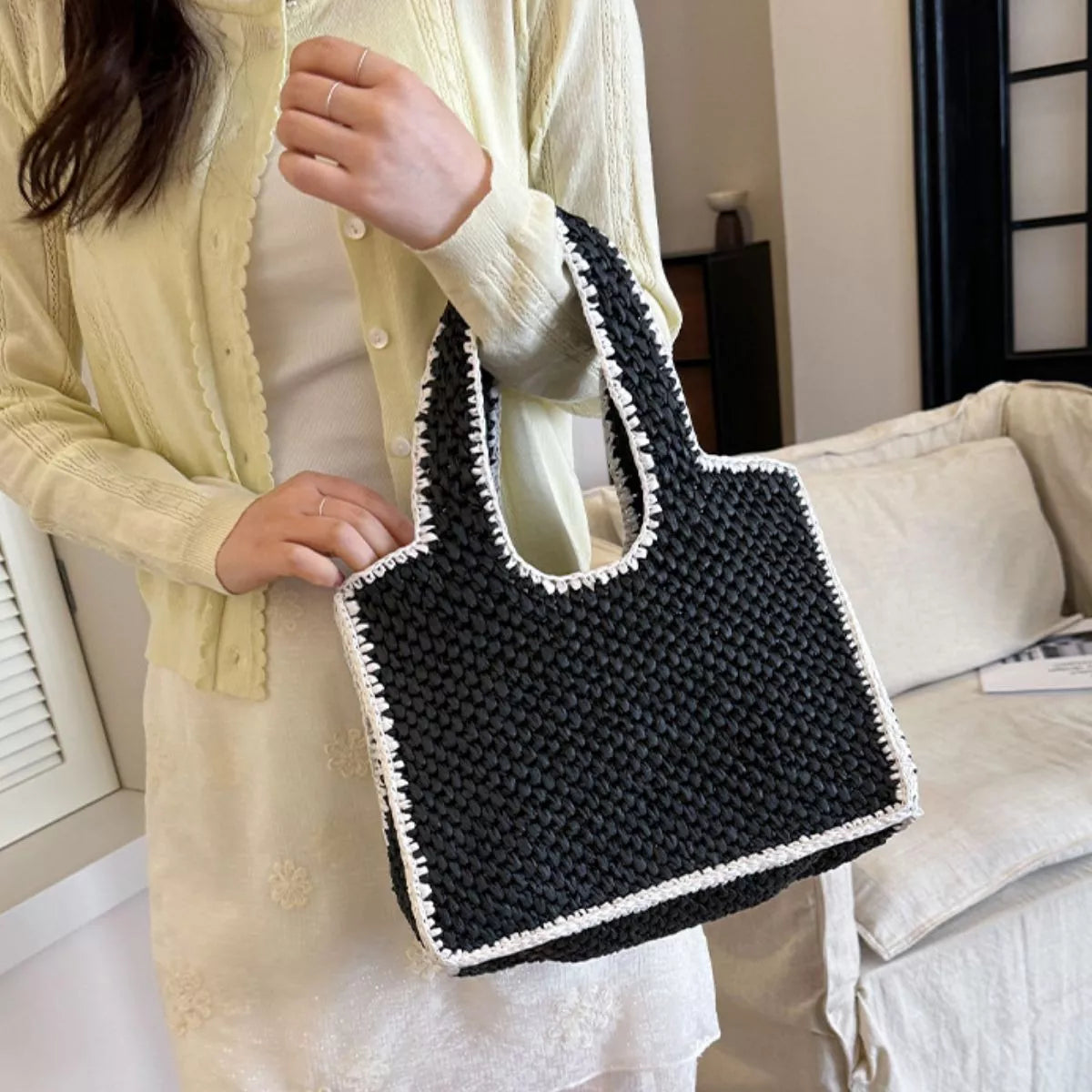 Woven Straw Handbag – image 2