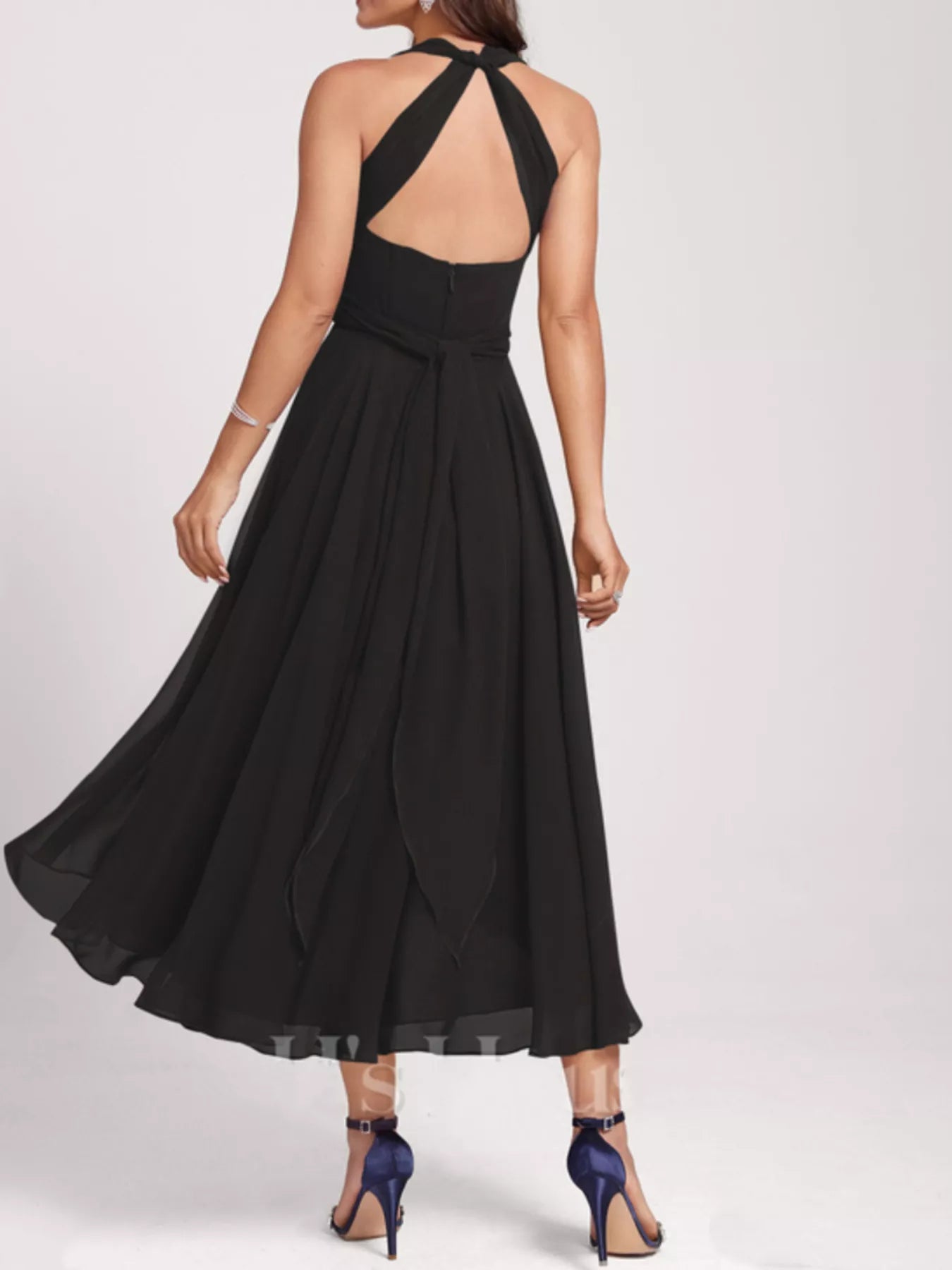 Ruched A-Line Midi Dress-Nordavory