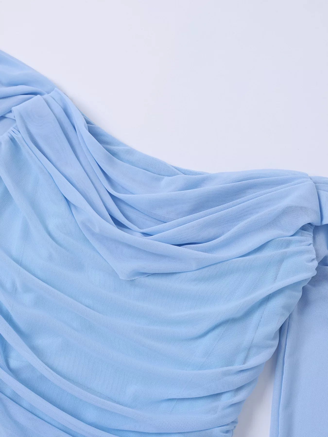 Off-Shoulder Ruched Mermaid Maxi Dress-Nordavory