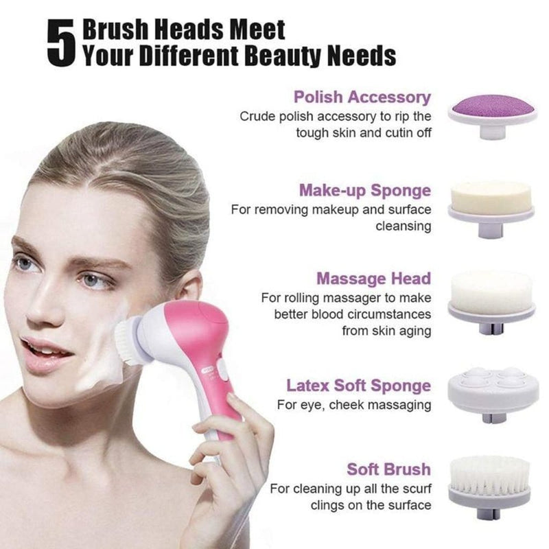 Face Massage Cleansing Brush 5 Pcs Set Skincare nordavory