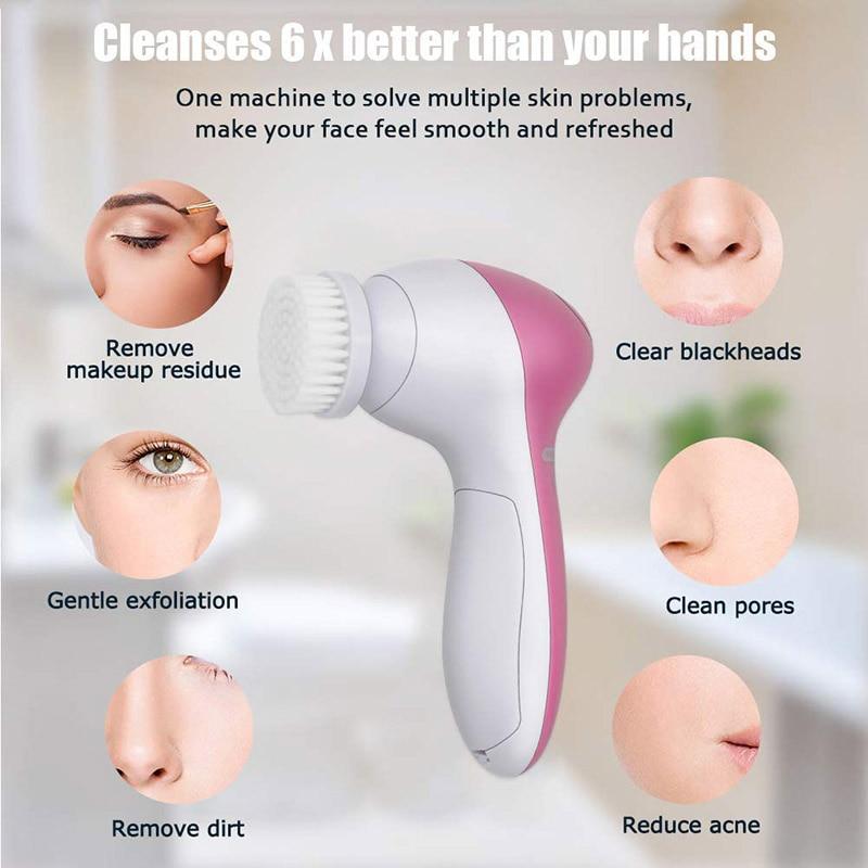 Face Massage Cleansing Brush 5 Pcs Set Skincare nordavory