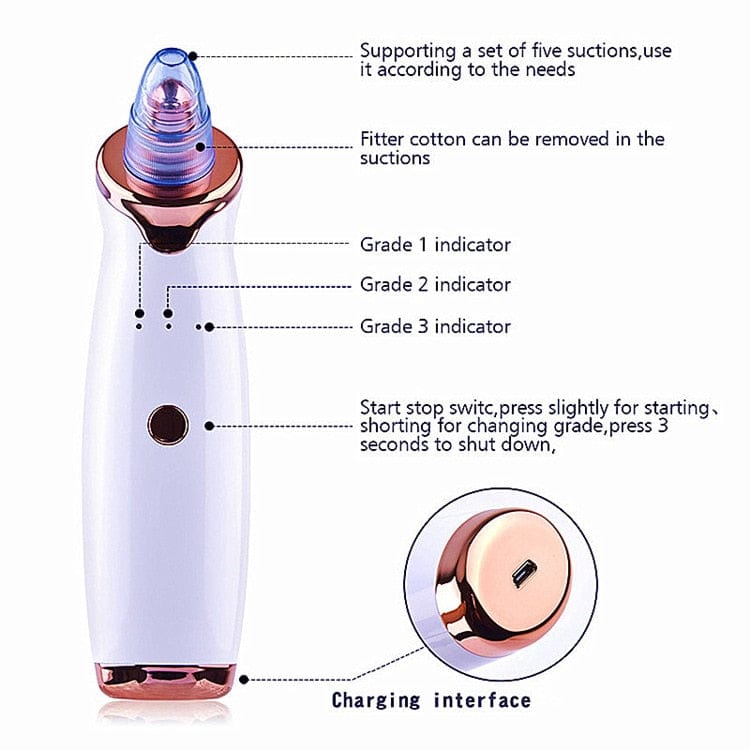 Facial Blackhead Remover Electric Vacuum Machine - Nordavory