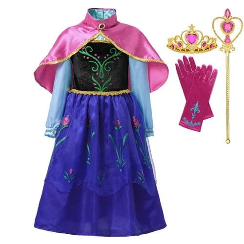 Fancy Queen Elsa Anna Costume Girls Princess Dress Toddler Halloween - Nordavory