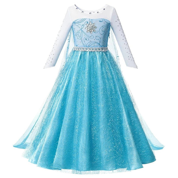 Fancy Queen Elsa Anna Costume Girls Princess Dress Toddler Halloween - Nordavory