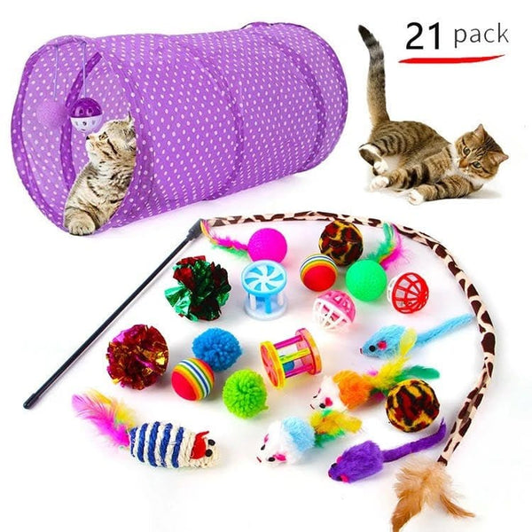 Fast Shipping 21 pcs assorted cat toys Toys nordavory