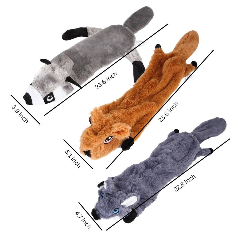 Fast Shipping 3 pcs assorted Dog Toys (No Stuffing) Toys nordavory