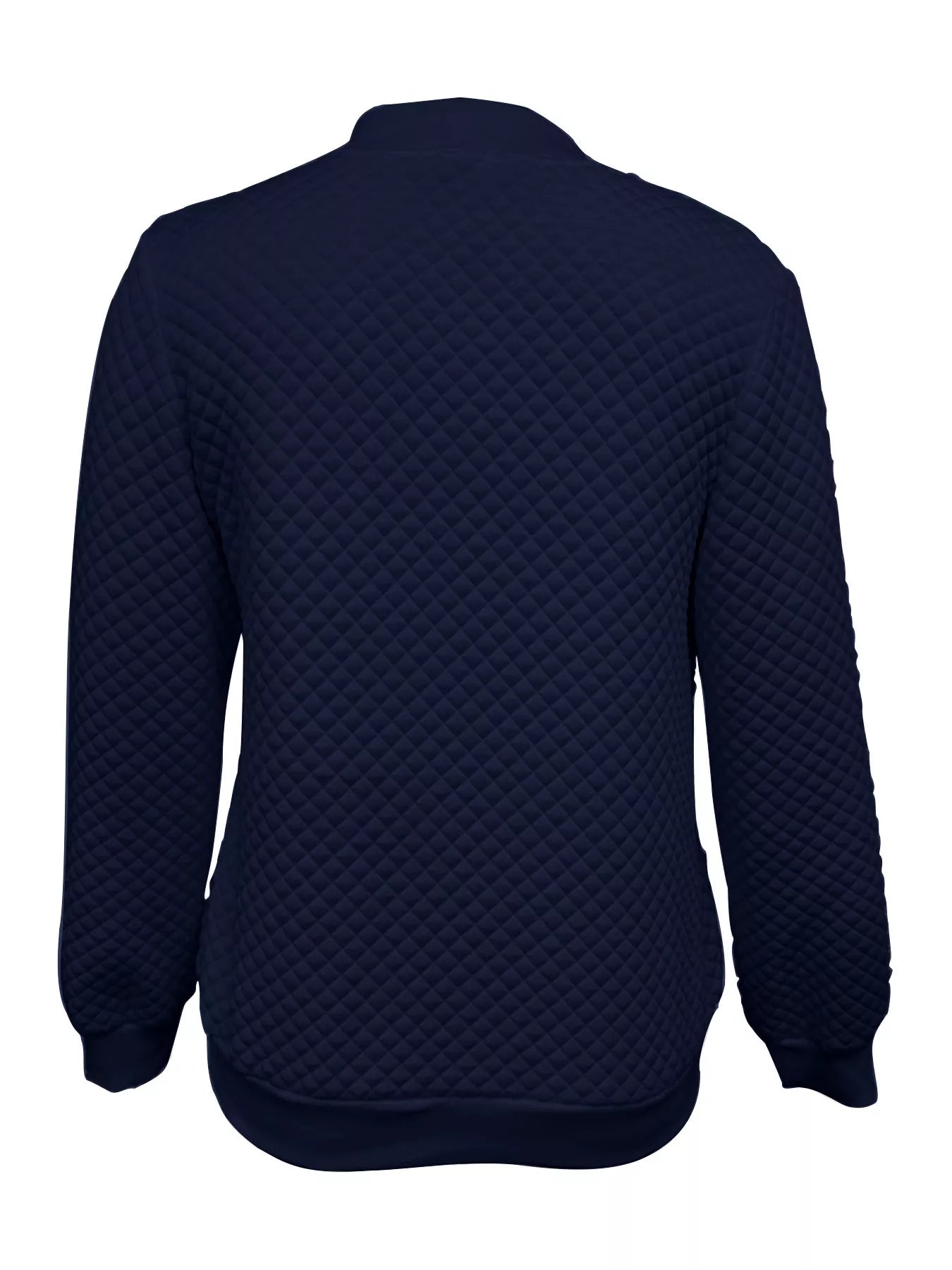 Textured Zip Up Long Sleeve Jacket-Nordavory