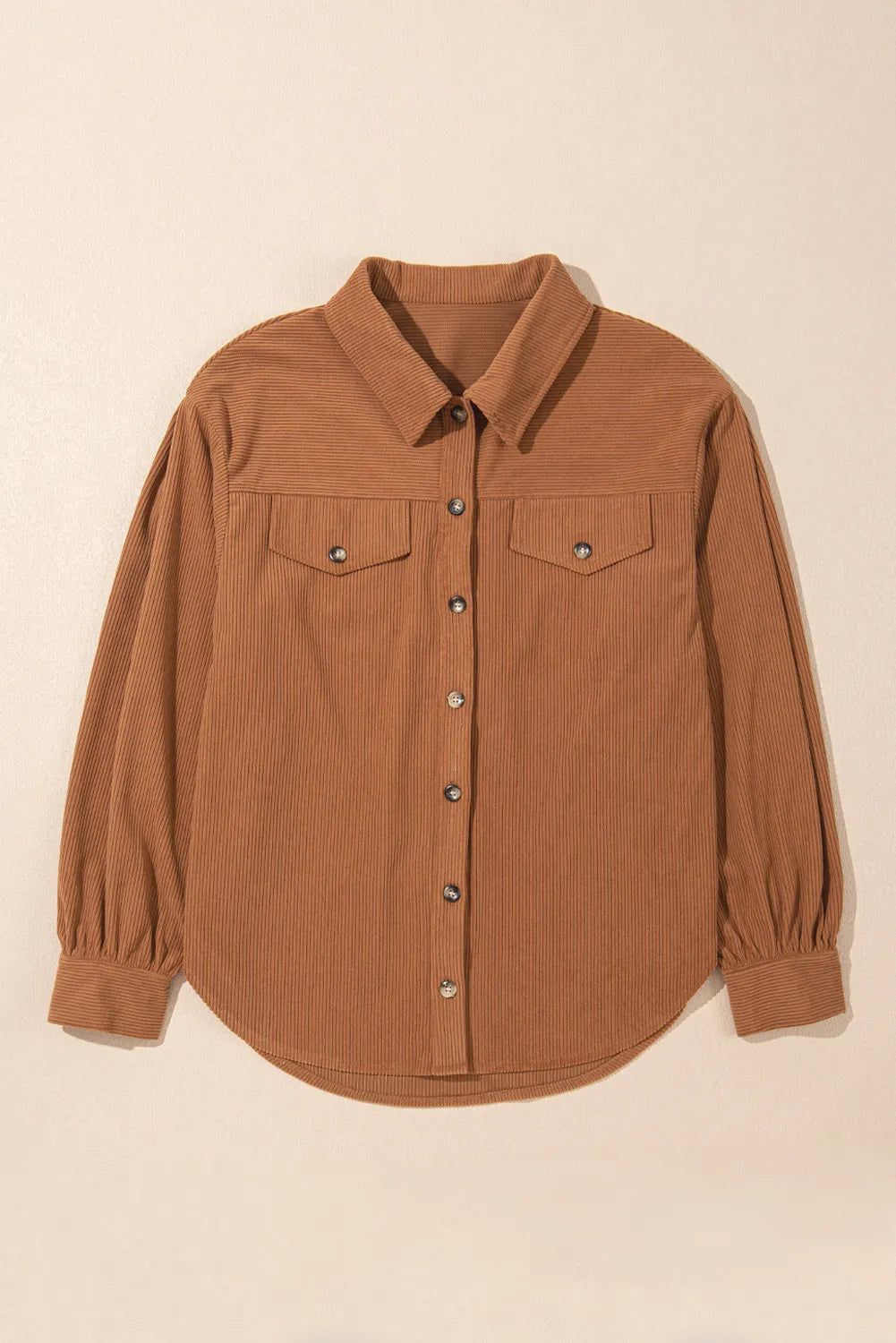Decorative Pocket Flap Button Up Jacket-Nordavory