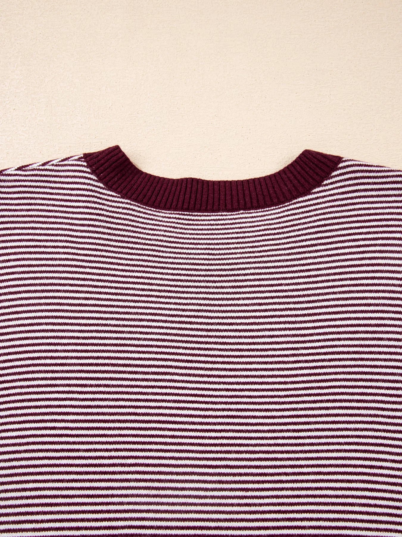 Stripe Color Block Patchwork Dolman Oversize Tunic Sweater-Nordavory