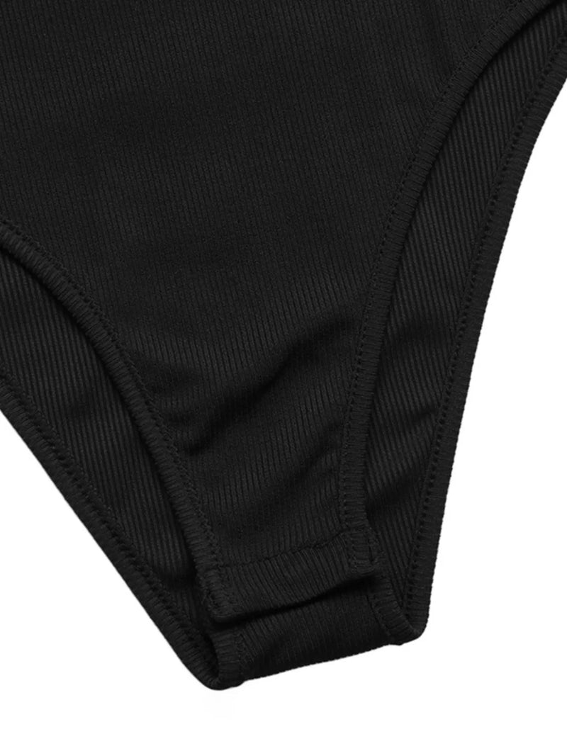 Flower Round Neck Long Sleeve Bodysuit - Nordavory