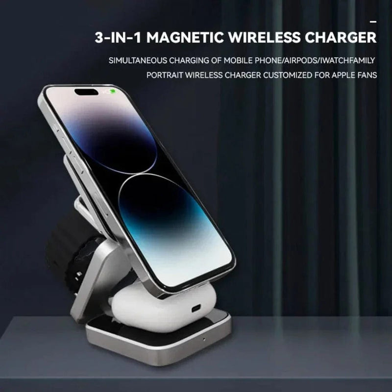 Foldable 3 in 1 Wireless Charging Phone Stand - Nordavory