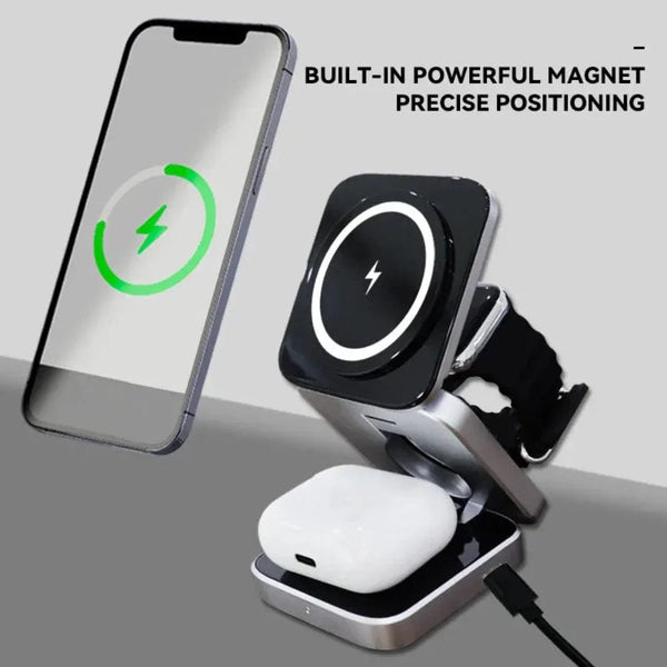 Foldable 3 in 1 Wireless Charging Phone Stand - Nordavory