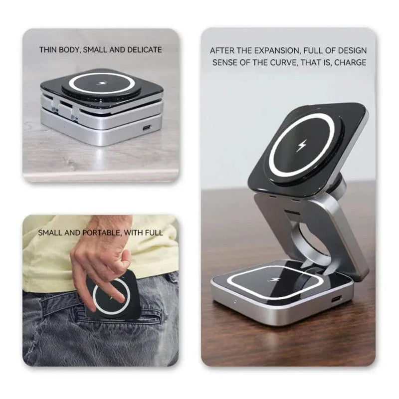 Foldable 3 in 1 Wireless Charging Phone Stand - Nordavory