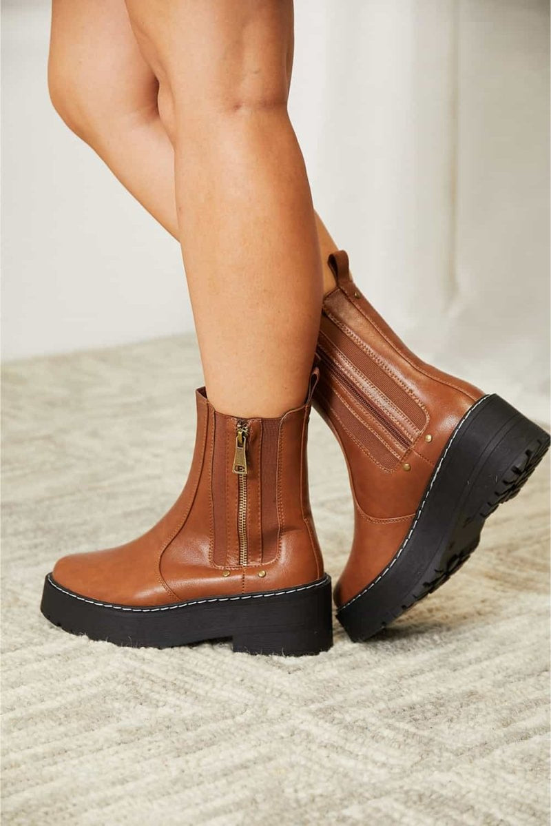 Forever Link Side Zip Platform Boots - Nordavory