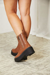 Forever Link Side Zip Platform Boots - Nordavory