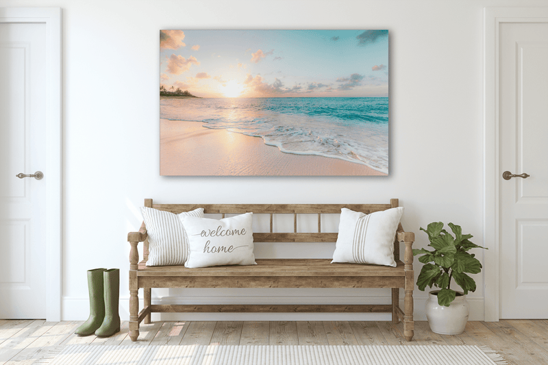Glass Wall Art -Sea & Waves  (18x28 inches - 46x72cm) Home Decor nordavory