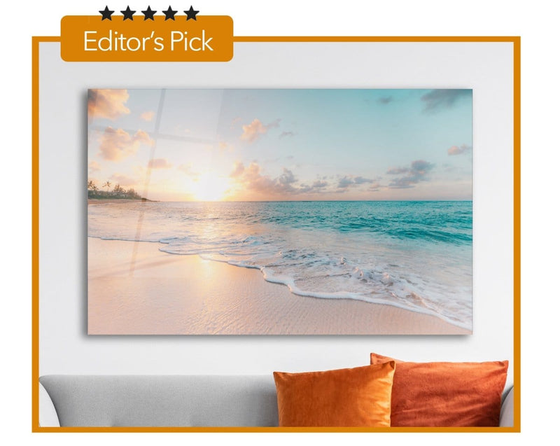 Glass Wall Art -Sea & Waves  (18x28 inches - 46x72cm) Home Decor nordavory