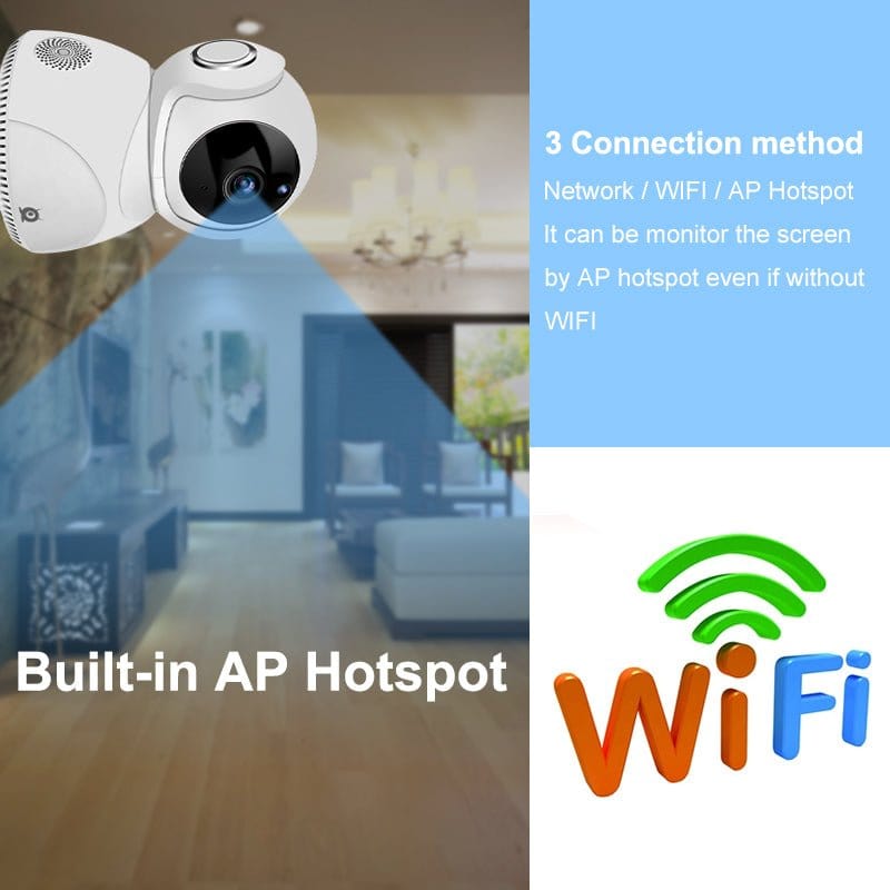 HD 1080P Camera 360° Panoramic PTZ Wireless Wifi Camera Tech Accessories nordavory