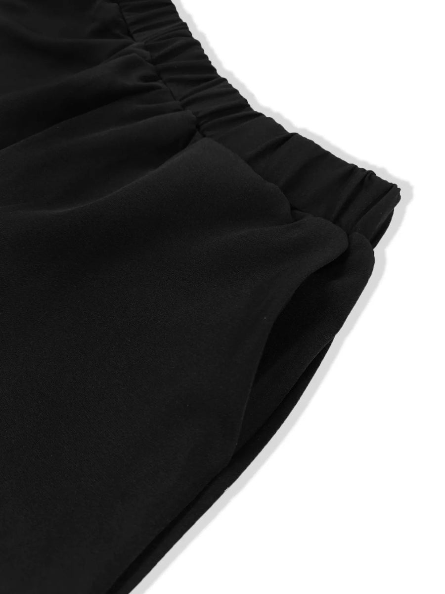 High Neck Asymmetric Top and Pants Set-Nordavory