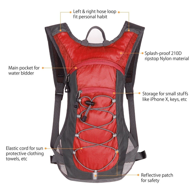 Hydration Pack with 70 oz 2L Water Bladder - Nordavory