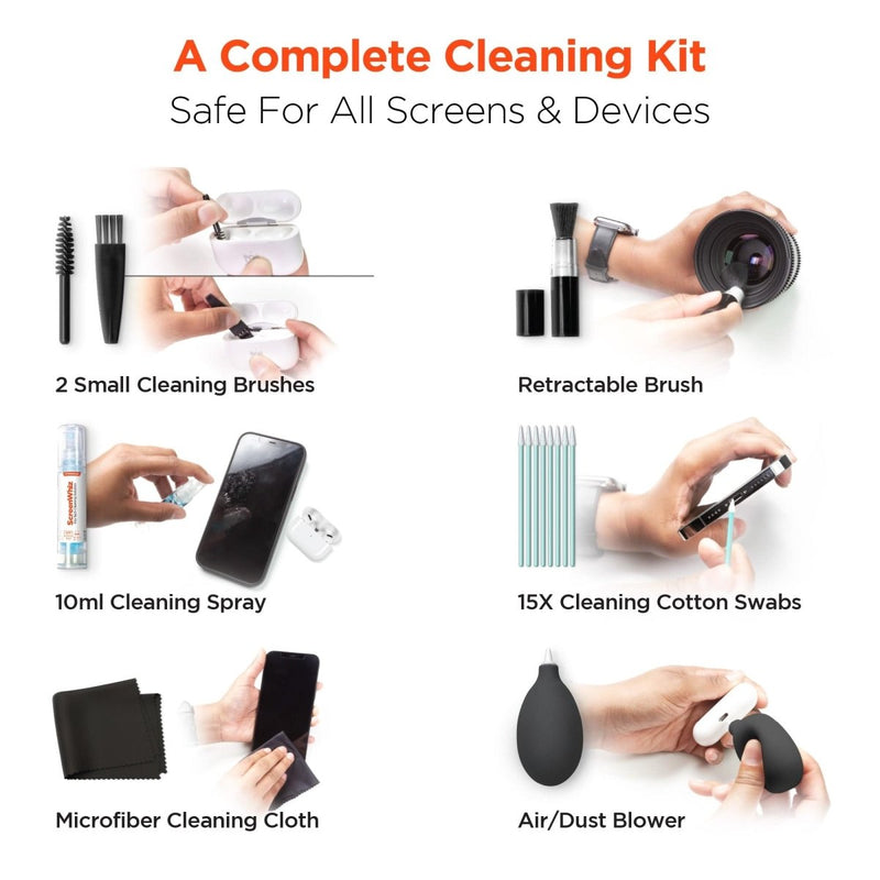 HyperGear ScreenWhiz 7 - in - 1 Complete Tech Cleaning Kit - Nordavory